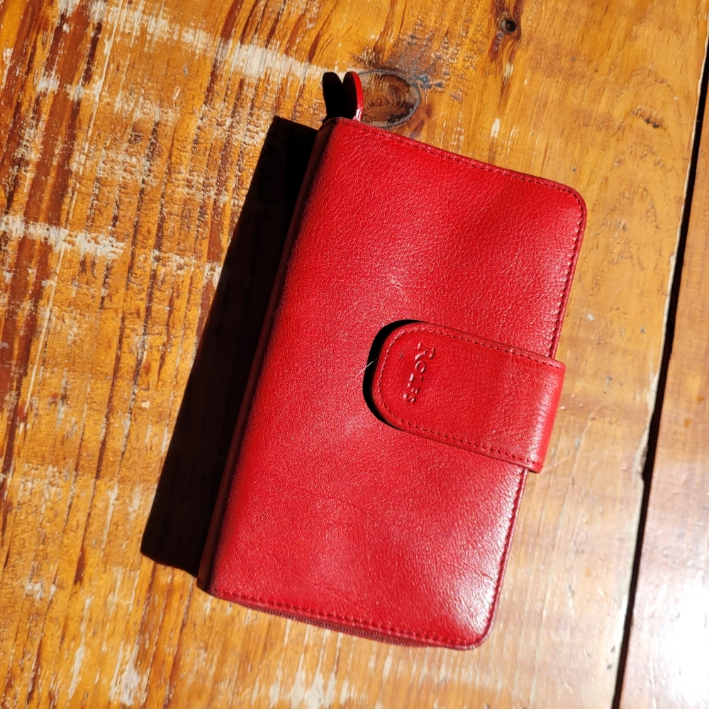 Red Rofls Leather Wallet